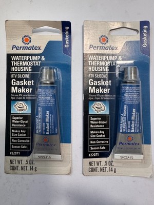Permatex 22071 Water Pump And Thermostat RTV Silicone Gasket (5 oz.) Pack of 2