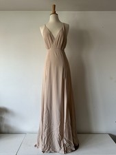 Reformation Wrap Dress Womens 2 Tie Waist Adjustable Strap Mauve Viscose Elegant