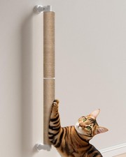 37.5 Tall Cat Scratching Post, Wall Mounted, Jute, Hanging Toys, Large Cat