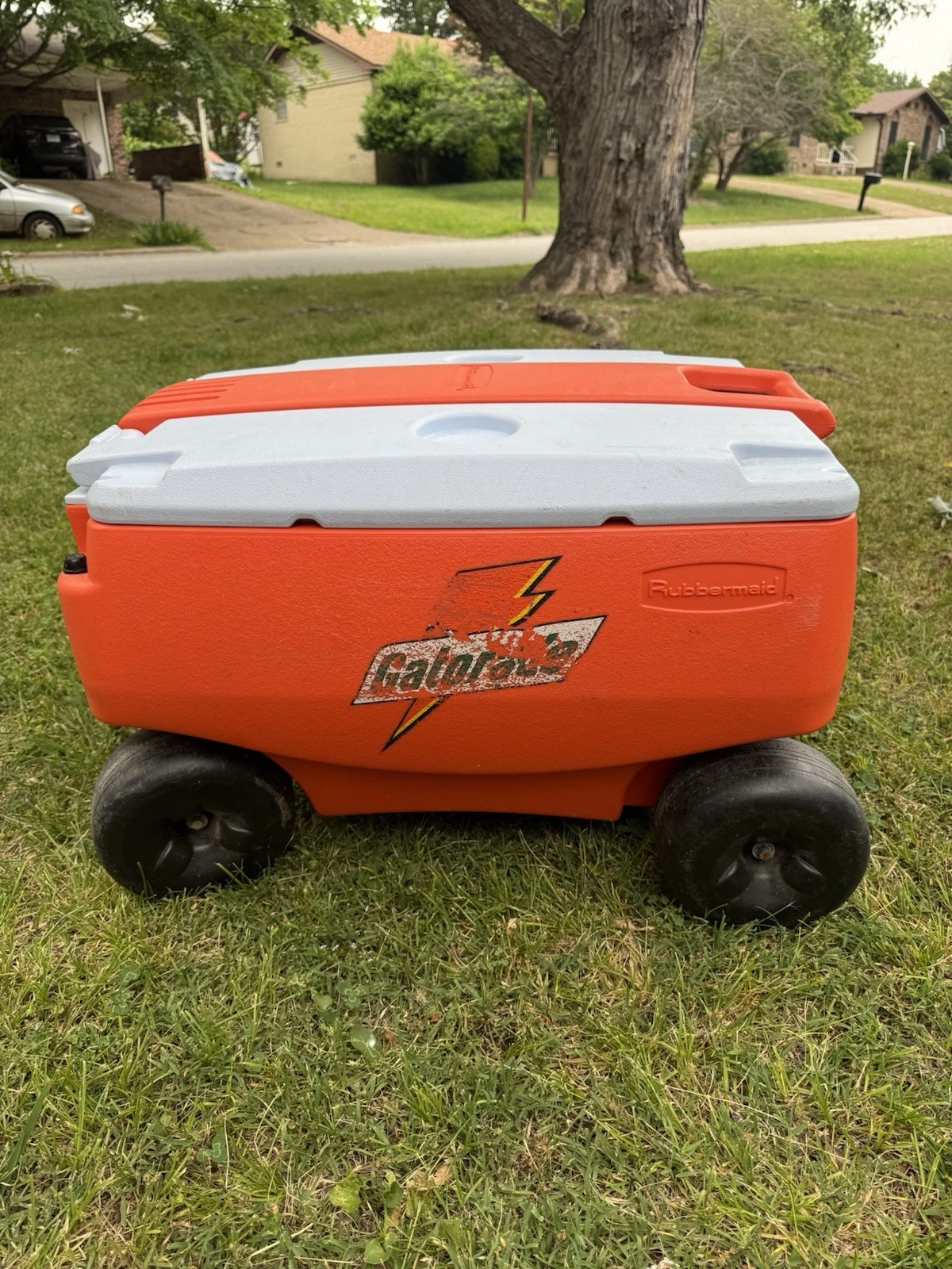 Vintage Gatorade Rolling Drink Cooler Cup Holder Handle 90’s Beach Retro Sports