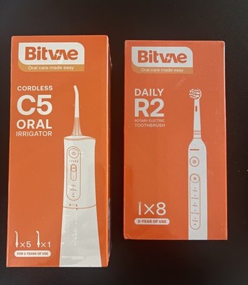 Bitvae Oral Care Combo Kit Cordless C5 Oral Irrigator & R2 Rotary Toothbrush.