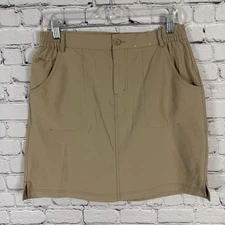 TILLEY Mini Trek Skort Skirt Tan Women Size Medium M Outdoors Sporty Casual