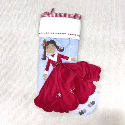 christmas stocking dress Pottery Barn Kids Girl Blue Quilted Stocking,No Monogram sized Bauble Stocking