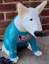 Vintage Spuds Mackenzie Bud Light Budweiser Beer Blow Mold Lighted Sign Dog