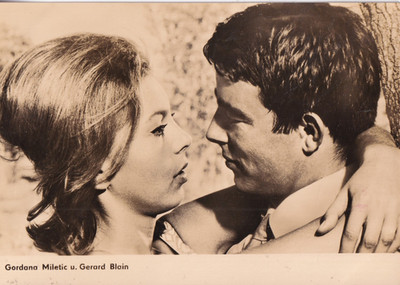 Autogrammkarte - Gordana Miletic und Gerard Blain  - Progress Karte