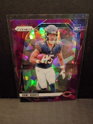 2024 ROME ODUNZE Prizm Purple Cracked Ice /225 #385 Chicago Bears Rookie