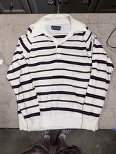 Vintage 1980s Robert Bruce Arnold Palmer Striped Golf Polo Shirt Large