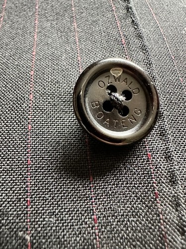 Oswald Boateng 46R Mohair Black And Red Pinstripe Suit - Picture 5 of 10