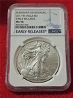 2017-W Silver Eagle Dollar ASE NGC MS 70 BURNISHED   EARLY RELEASES   #T1264