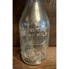 Vintage Thatcher's Dairy Clear Glass Milk Bottle 1 Quart Embossed Design 1960s