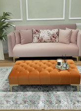 Handmade Extra large Chesterfield Footstool Coffee Table Made in Uk 100cmX60cm