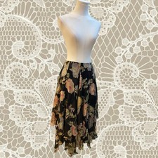 Vintage ralph lauren floral asymmetric skirt