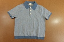 CrewCuts Boys Size XS 4-5 Blue Textured Cotton Sweater Polo Shirt New