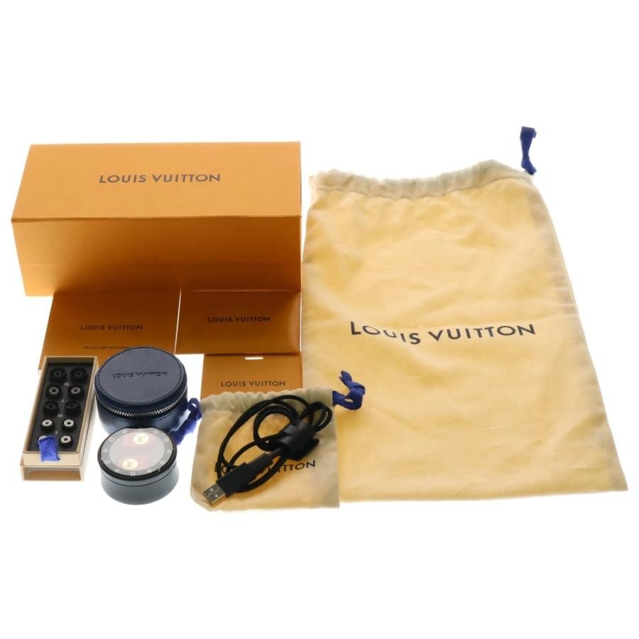 LOUIS VUITTON QAB130 Wireless Earphones Monogram Gold Black