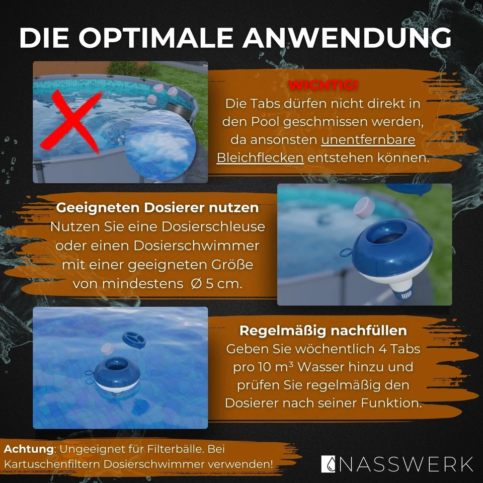 Chlor-Tabletten Pool 20g für Whirlpool Multitabs 5 in 1 Total perfect blue Tabs - Bild 4 von 4