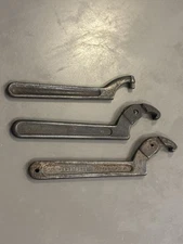 Vintage J.H. Williams 471 and Others Adjustable Hook Spanner Wrenches  USA