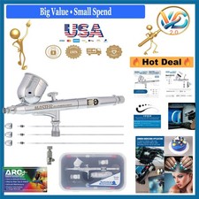 G233 Airbrush Kit with 3 Nozzle Sets for Art, Cake, Body  Auto Painting