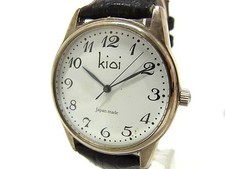 Montre à quartz KIOI Crocodile en cuir gaufré pour hommes et femmes, argent et