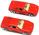 1998 Hot Wheels '90 Ferrari 348 Red Sportscars Lot of 2 Tan Interior 5 Dot Rims