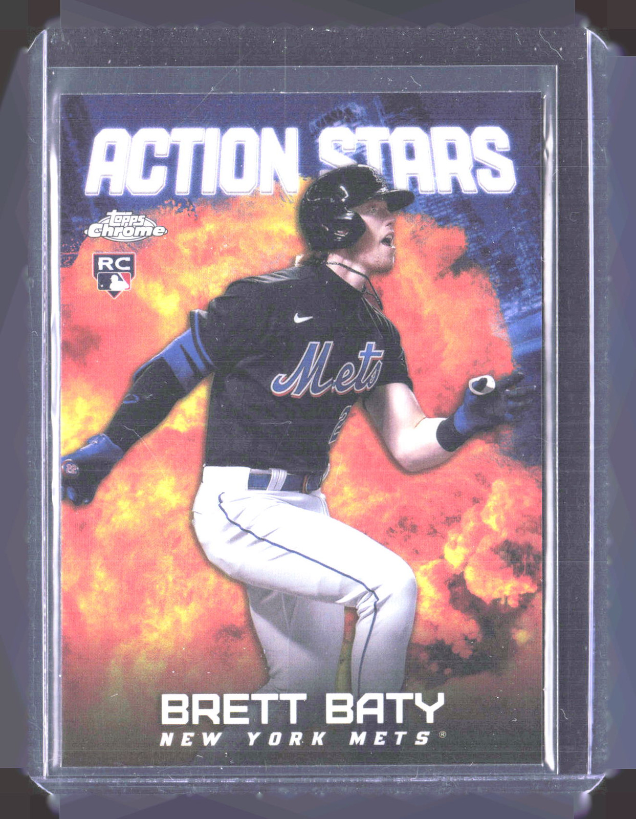 2023 Topps Chrome Update Brett Baty Action Stars #ASC-11 Rookie