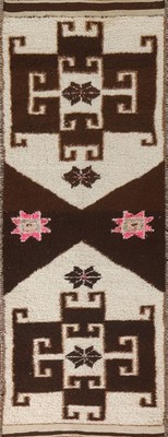 Anatolian Turkish Runner Rug 3x10 Natural Dye Handmade Wool Geometric Pattern