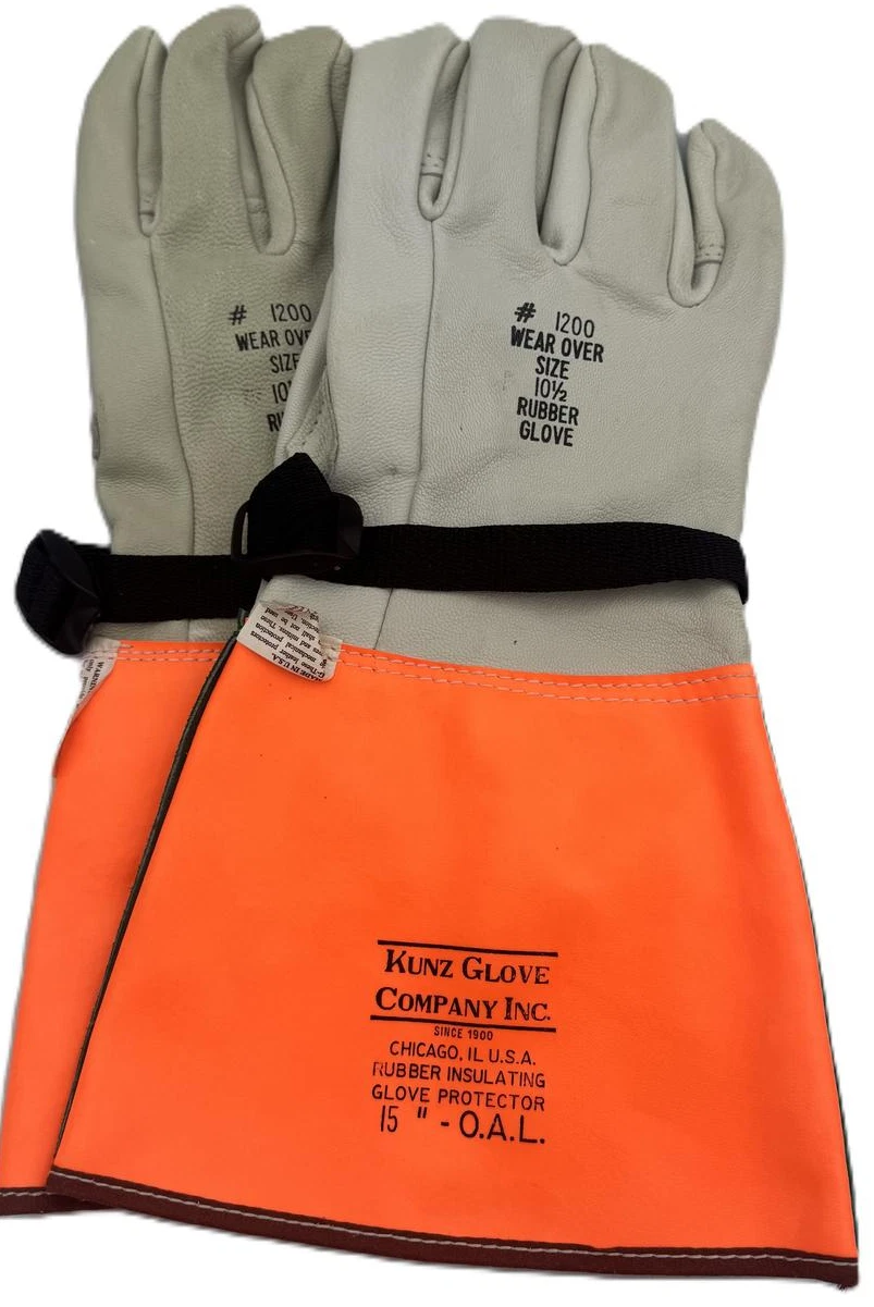 Kunz 1200 Glove Protectors Size 10.5 for Rubber Electrical Gloves 15" OAL USA