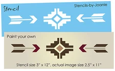 Southwest Stencil Decorative Arrow Sun Border Country Western DIY Craft Art Sign
