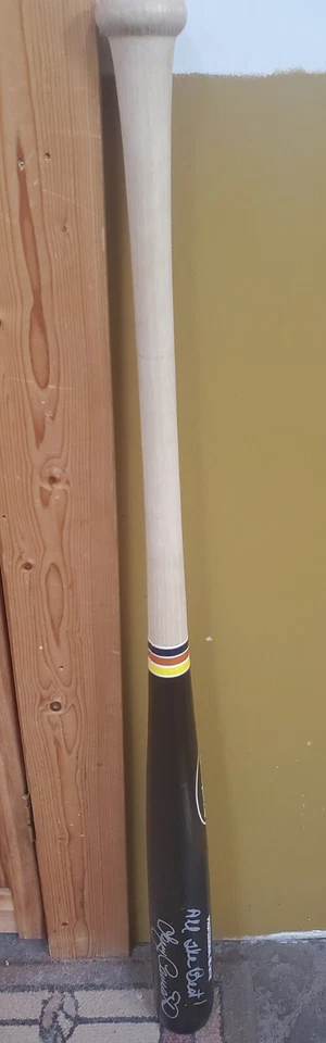 Auténtico Autografiado Expos Rangers Larry Parrish Juego Modelo Bate Oficial JSA Foto 2 de 4