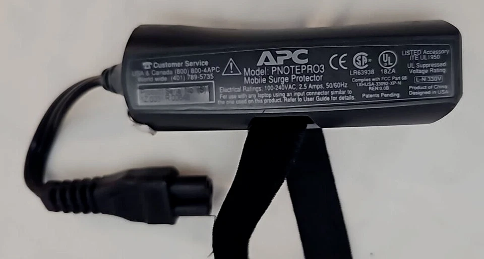 APC PNOTEPRO3 Mobile Power Surge Protector Prong Phone Line for Notebook Laptop - Image 4 of 4