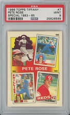 1986 Topps Tiffany #7 Pete Rose Reds PSA 9
