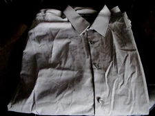 New PERRY ELLIS PORTFOLIO S/C WRINKLE FREE DRESS SHIRT GRAY MICRO 17 34/35