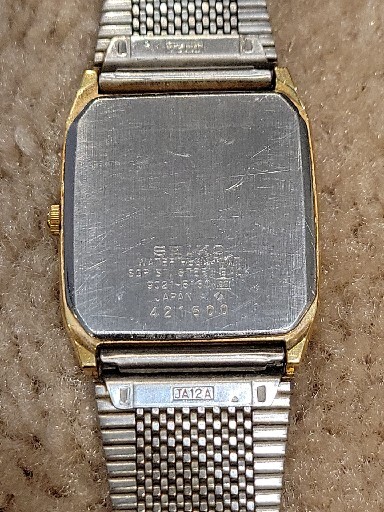 Seiko Cronos 9021-5130 Stainless Steel Quartz Mens Watch Authentic