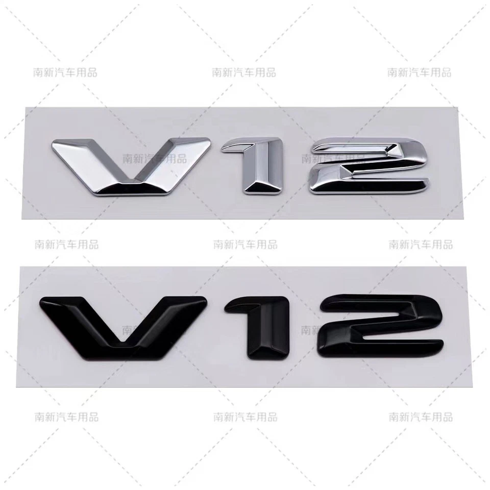 Pegatina insignia emblema lateral maletero V12 cromada 2 piezas para Mercedes-Benz Maybach S600 Foto 4 de 4