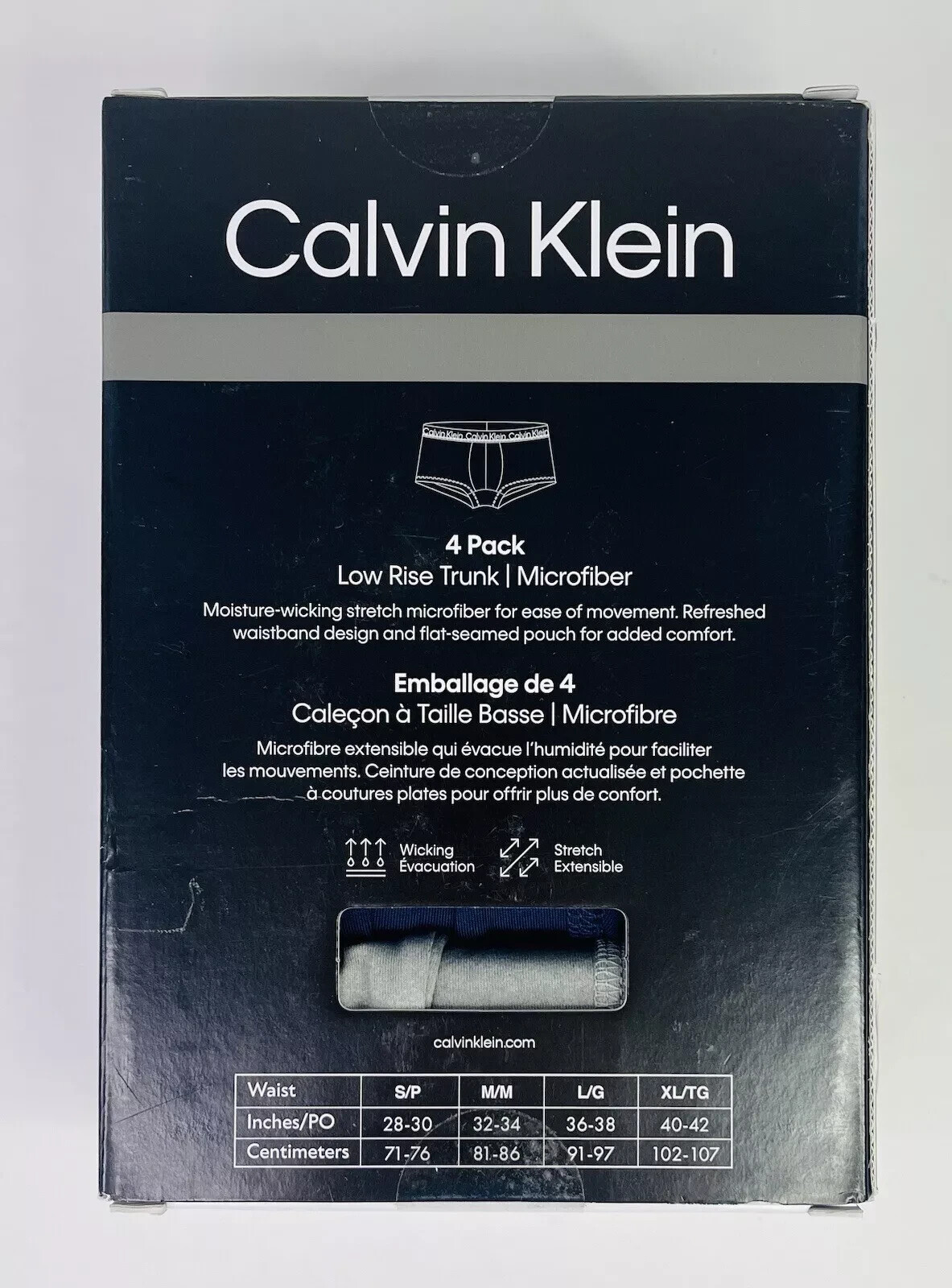 Calvin Klein Men's Microfiber Low Rise Trunk 4-Pack Black/Red/Grey image 3