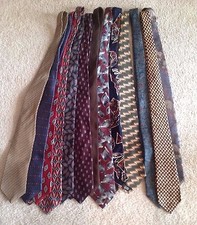 LOT OF 13 DESIGNER TIES BrooksBrothers/Dior/BillBlass/delaRenta/DKNY/Cardin etc.