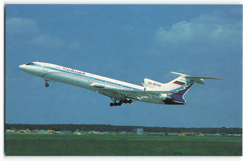 Postcard Airline SIBERIA AIRLINES Tupolev Tu-154 RA-85705 Unposted VPC0. - Picture 1 of 4