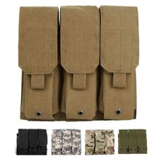 5.56 .223 Triple Magazine Rifle Pouch Tactical MOLLE Belt Universal Mag Holder