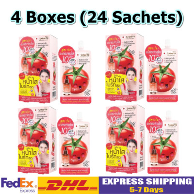 24X SMOOTO Tomato Collagen White Serum Vitamin C Face Skin Whitening Nourishment