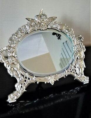 Victorian Cast Iron Table Mirror