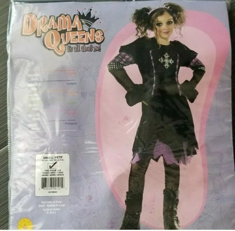 Punk Spunk Gótico Estrella de Rock Niña Vestido Elegante Halloween Niño Disfraz Pequeño 4-6 Foto 2 de 4
