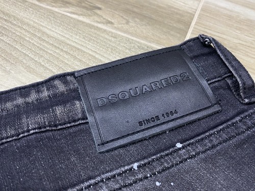 Dsquared2 Crysral Embellished Ripped Skinny Slim Jeans Black Sz 48 Italy Rare - Picture 11 of 11