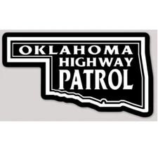 4 Inch Non-Reflective Oklahoma Highway Patrol State Police Black Sticker Decal