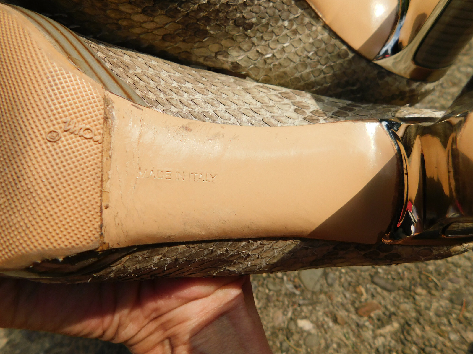 SALVADORE FERRAGAMO Vtg Snakeskin Python Leather … - image 11