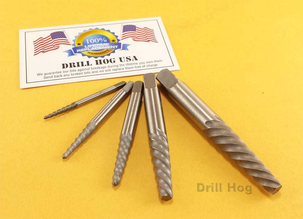 Set Di Estrattivo Per Bulloni A Flauto A Spirale Da 5pc  14mm 18mm Easy Out Screw Extractor - Foto 2