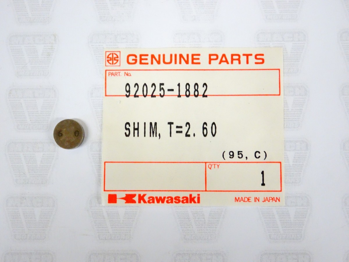 Kawasaki NOS NEW 92025-1882 Shim 2.6T JT KX KLX KSF VN ZG ZR