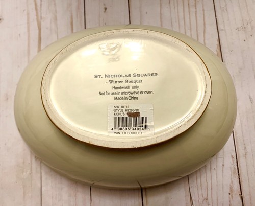 Beautiful St. Nicholas Square WINTER BOUQUET Large Serving Bowl - Picture 6 of 6