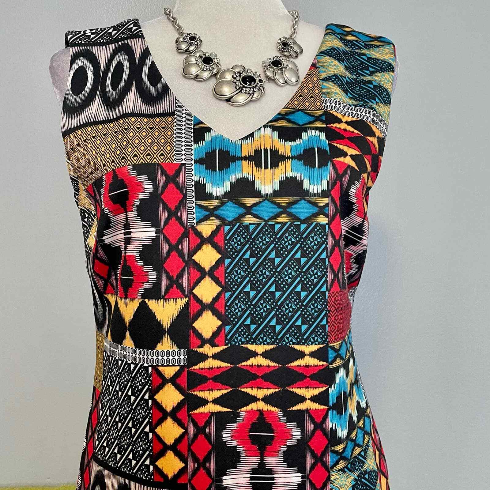 Catherine Malandrino Geometric Patchwork Sheath D… - image 2