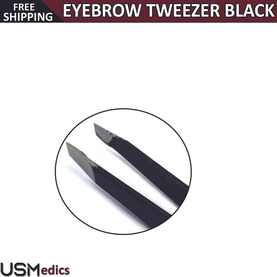 Hair Removal Tweezers Slant Tip Eyebrow Facial Nose Ingrown Hair Care Beauty New - Image 2 of 4