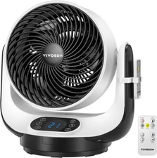 VIVOSUN 13" Air Circulator Fan 90° Oscillation w/ Remote Control Desk Table Fan