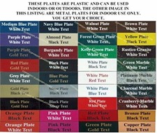 Custom Engraved 2x3/4 Inch Plastic or Metal Nameplate Plaque Tag Sign Label